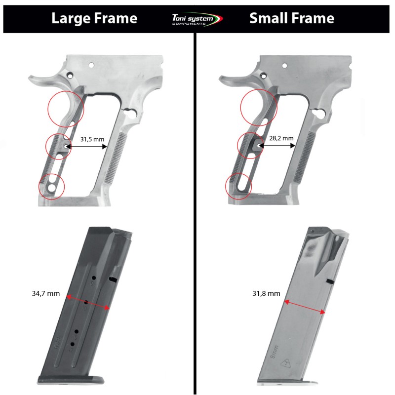 X3D Long Grips for Tanfoglio Small Frame – Toni System