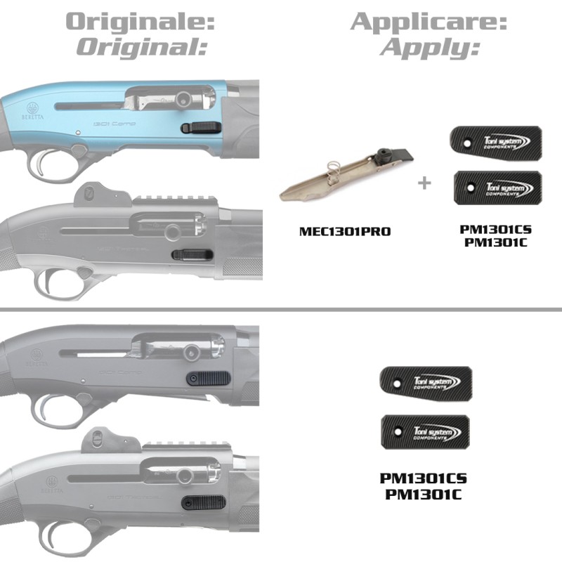 Oversized release button for Beretta 1301 - Toni System