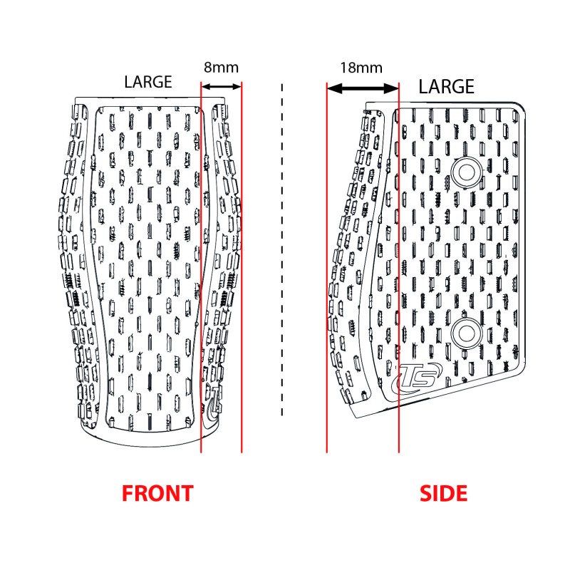 Large Wraparound track grips in polymer for Canik Rival-S