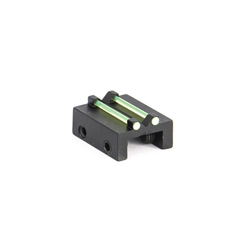 Replacement rear sight for AR15 rib, green optic fiber 1 mm