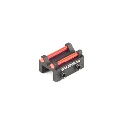 Rear sight for rib less than 6,2 mm with red optic fiber 1,5 mm