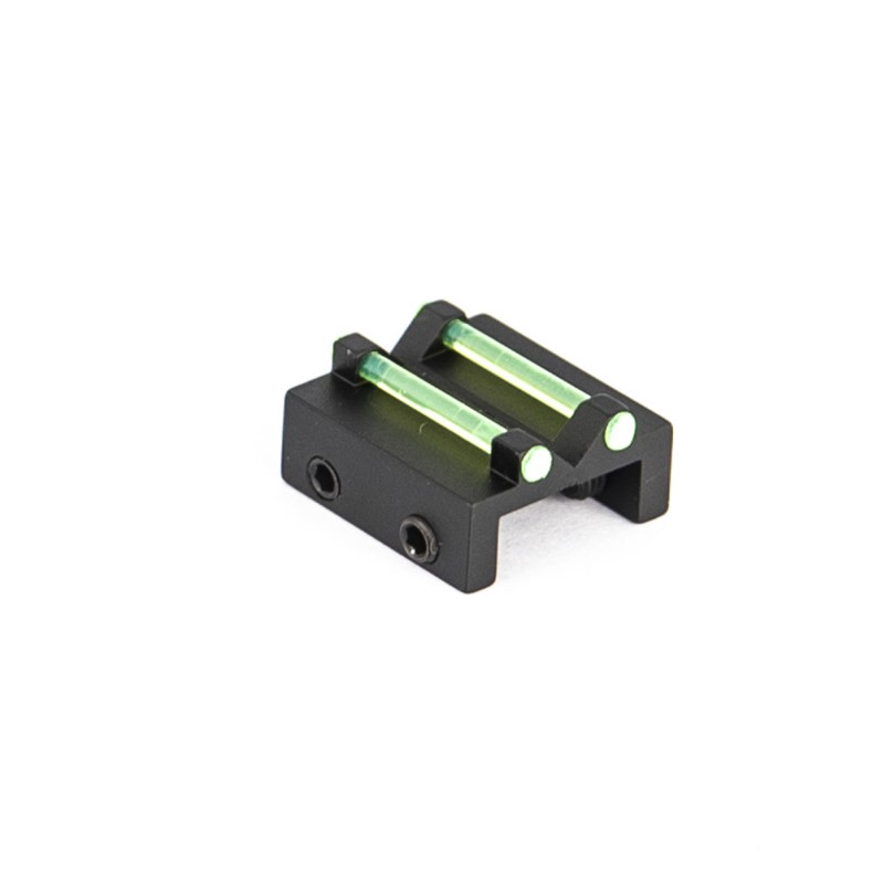 Rear sight for rib less than 10,1mm with green optic fiber 1,5 mm