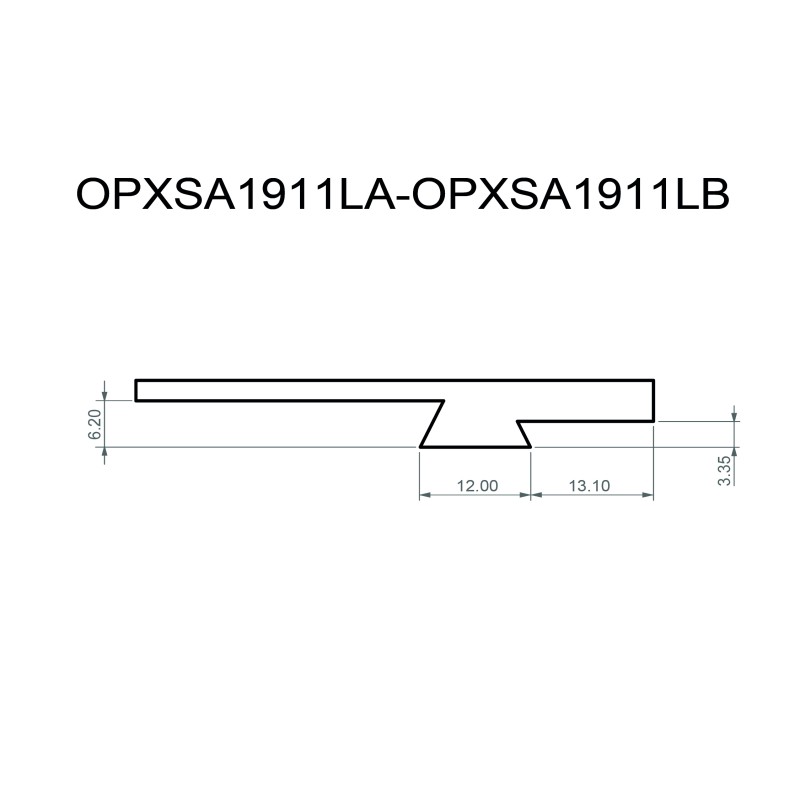 Dovetail base plate for red dot (type A) for SPRINGFIELD ARMORY 1911 LOADED