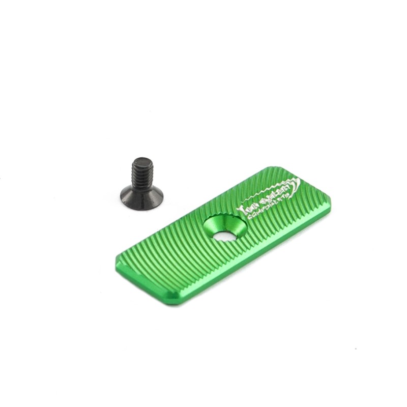 Oversized release button central hole 42mmx16mm