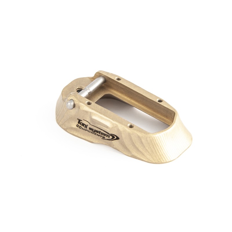 Brass magwell for Vibram grips for 1911