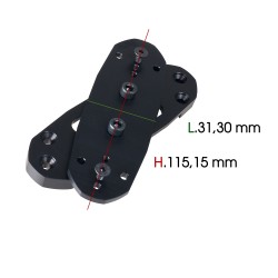 Butt-plate kit for adjustable stock in deviation and rotation