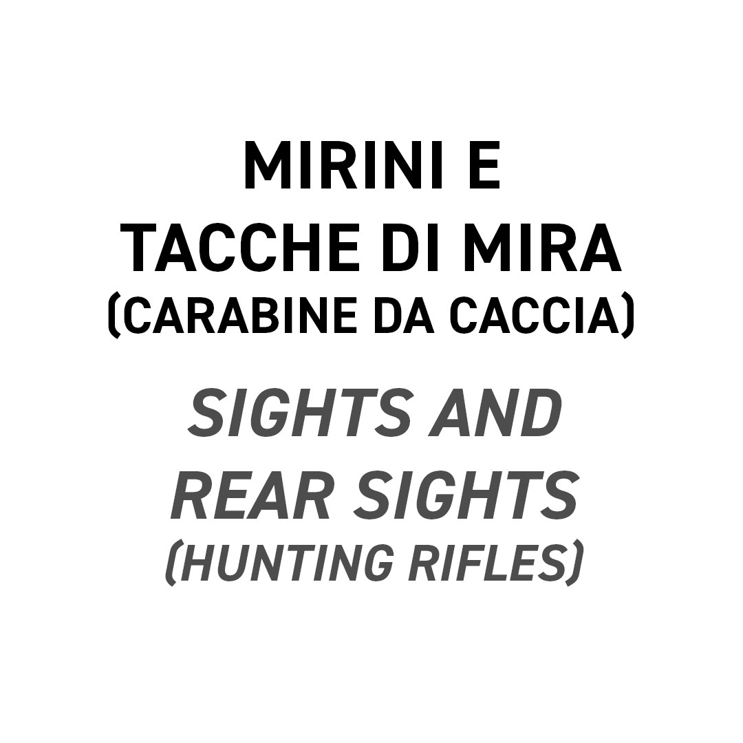 Mirini e tacche di mira(carabine da caccia)